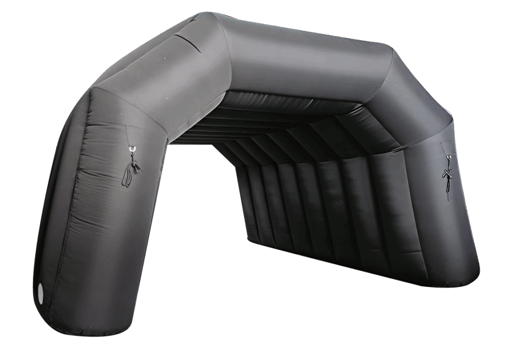 Carpa hinchable sellada tipo túnel, diseñada por Publi-Zeppelines