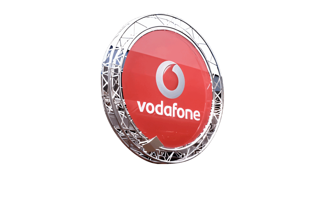 Globos personalizados para Vodafone en feria temática